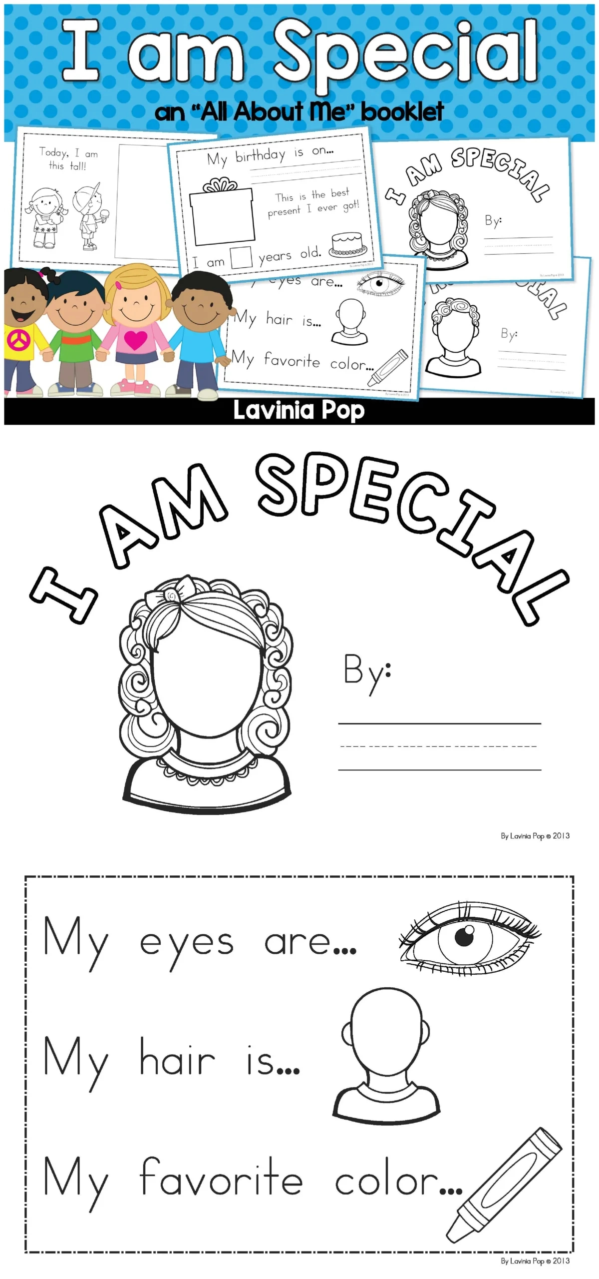 Free All About Me Booklet For Preschool And Kindergarten - In My World throughout All About Me Free Printable