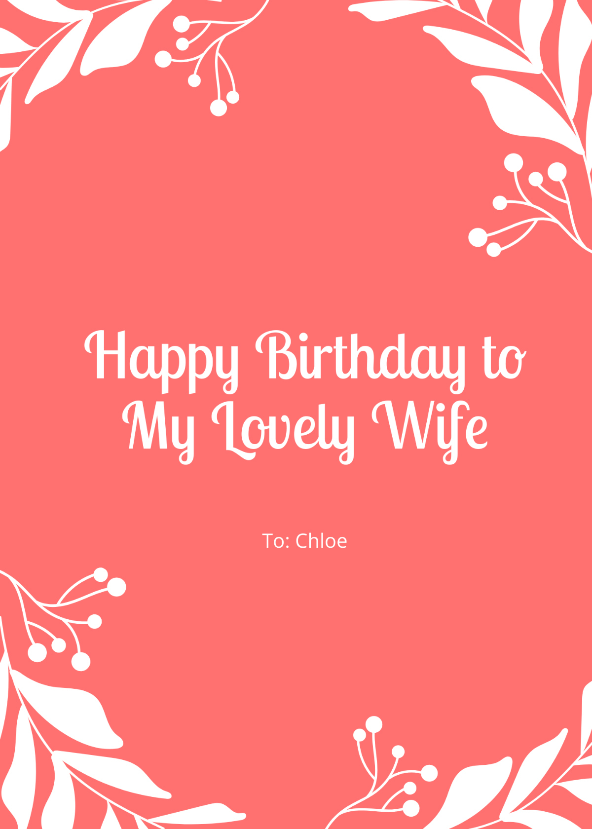 Free Birthday Card For Wife Templates, Editable And Printable throughout Printable Birthday Cards For Wife