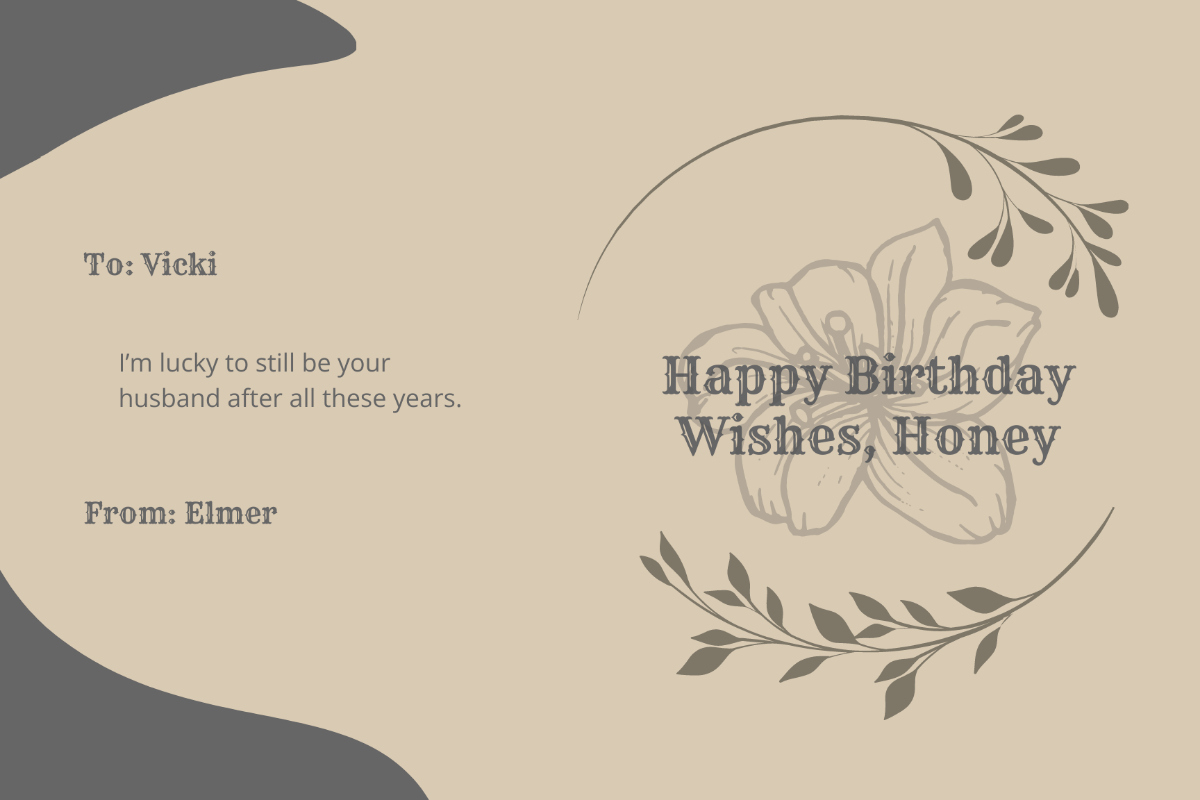 Free Birthday Card For Wife Templates, Editable And Printable within Printable Birthday Cards For Wife