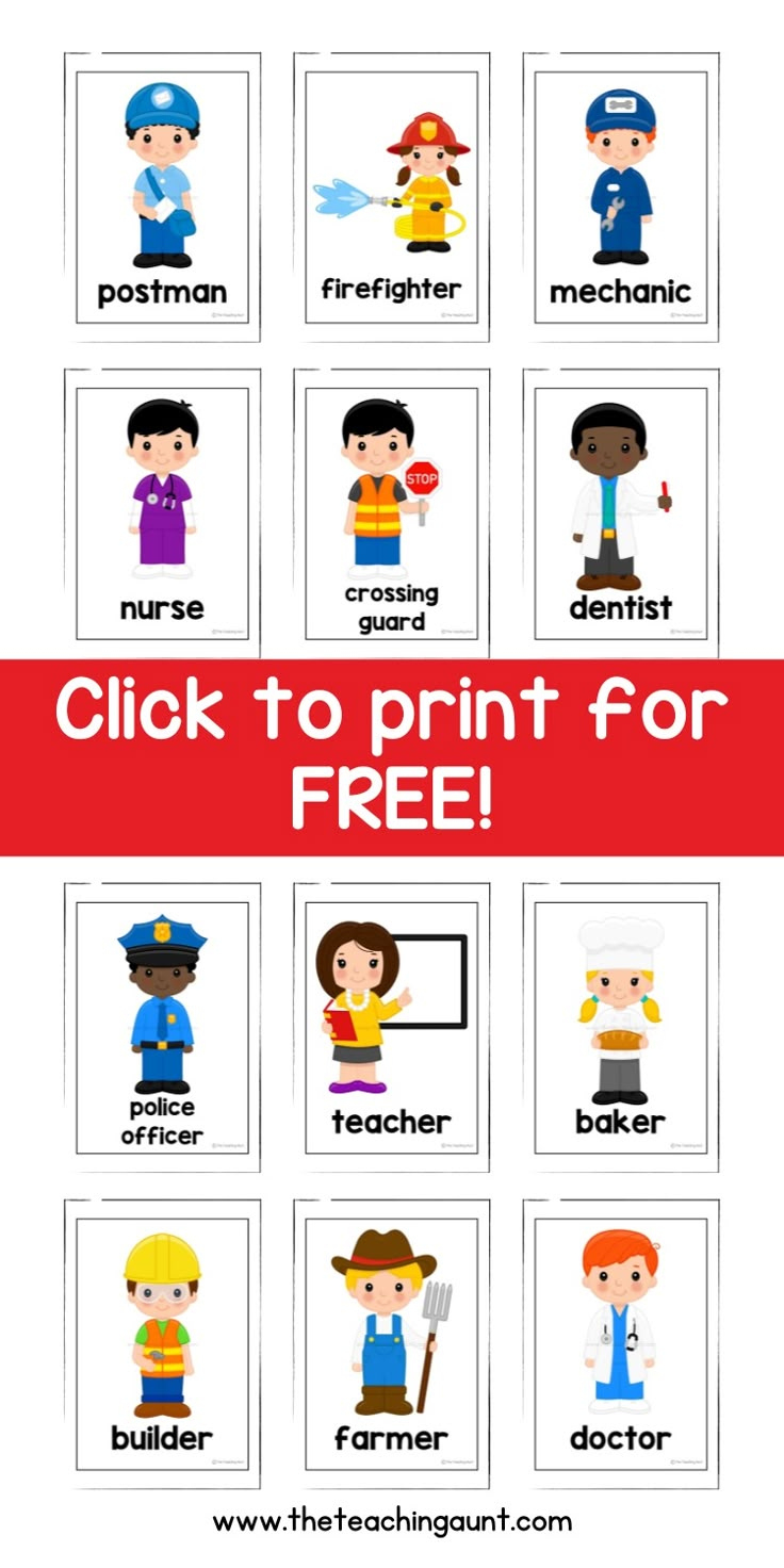 Free Community Helpers Flashcards Pdf with regard to Free Printable Community Helpers Flashcards
