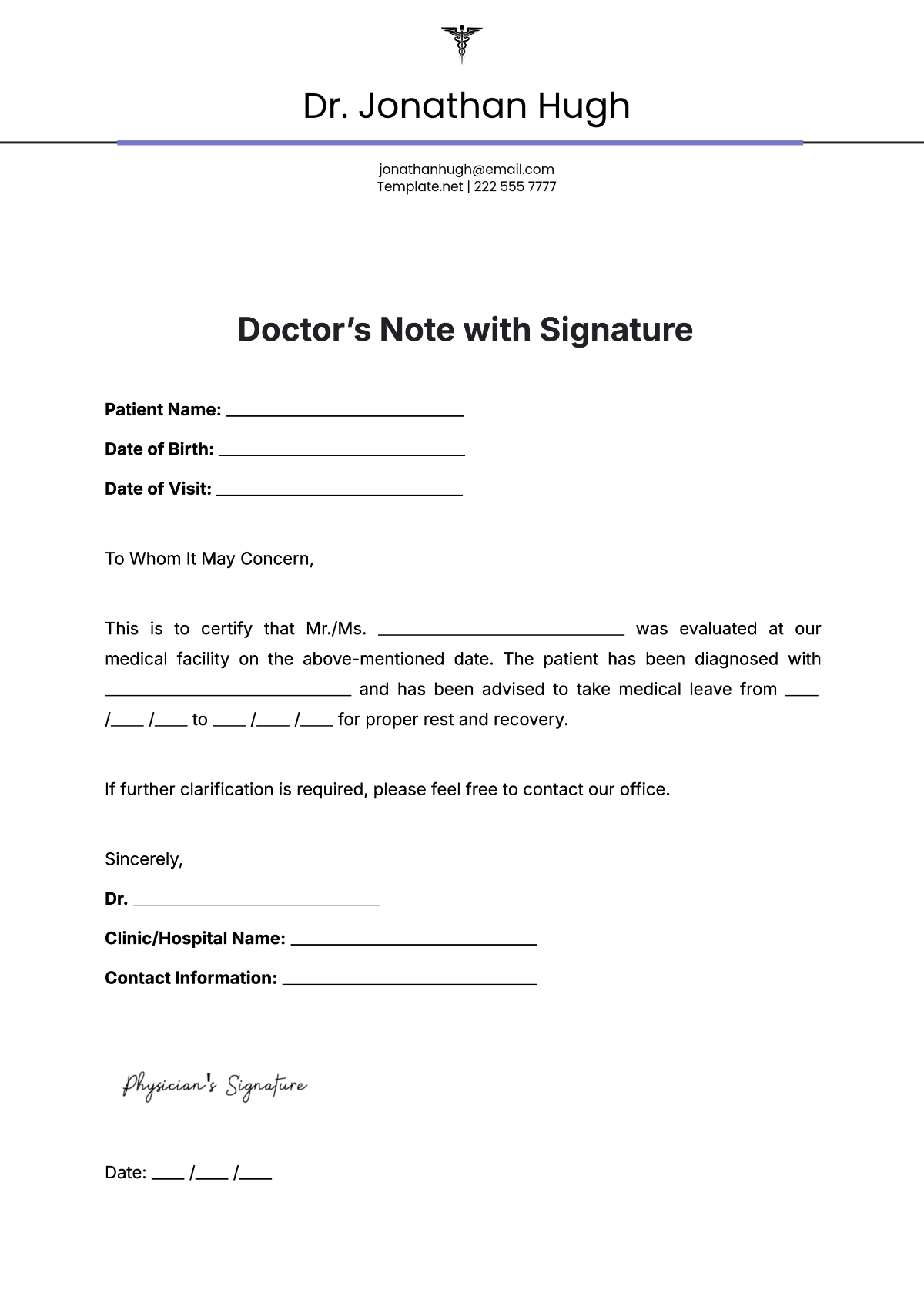Free Doctor Note Templates To Edit Online pertaining to Free Fake Doctors Note Printable