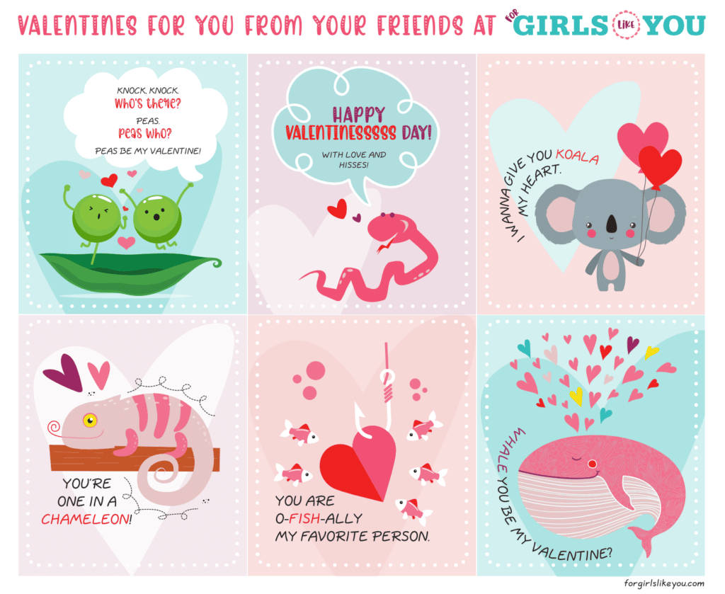 Free Download - Valentine'S Day Cards - For Girls Like You throughout Free Valentine Printables Free Download