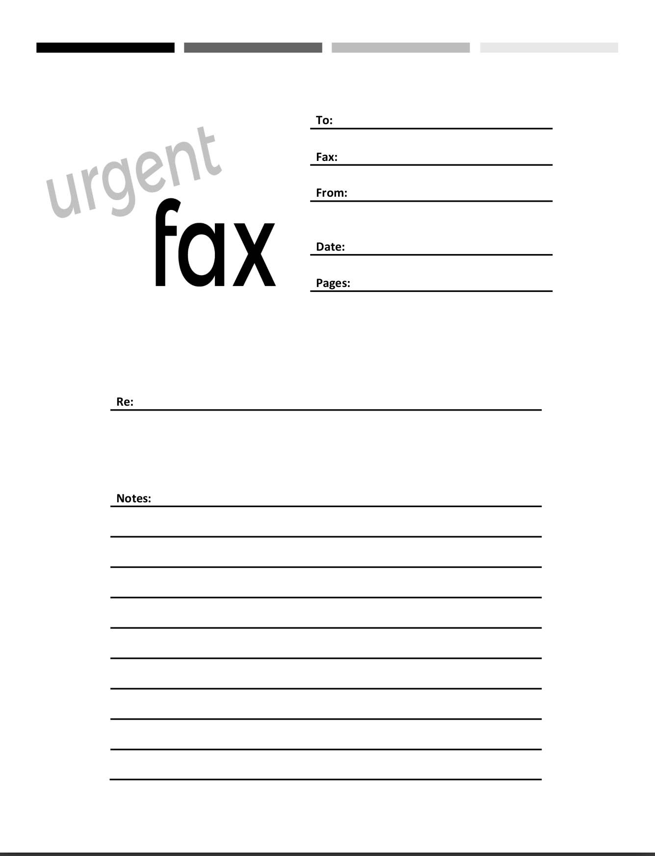Free Fax 'Urgent' Cover Sheets | Faxburner with Printable Fax Cover Sheet Template