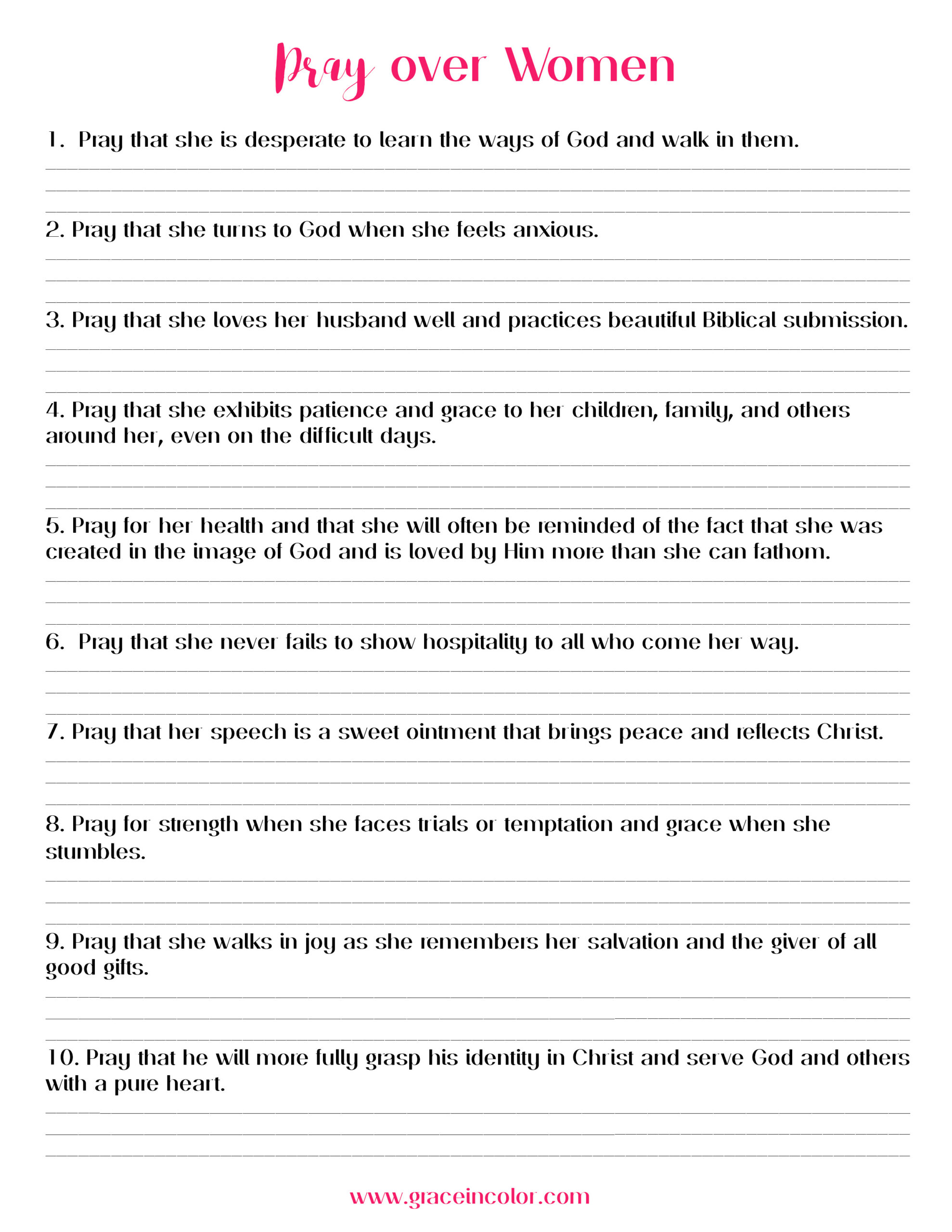Free – Grace In Color - Worksheets Library within Free Printable Ladies Bible Study Lessons