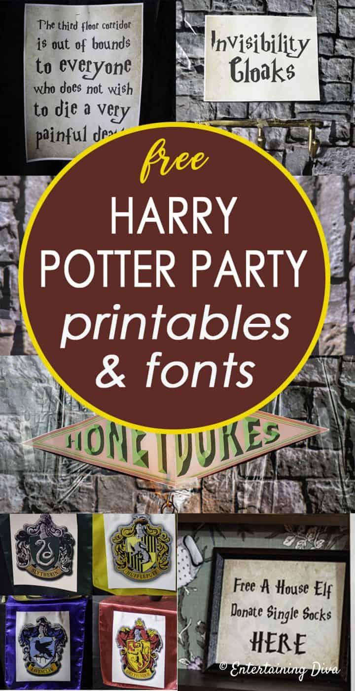 Free Harry Potter Printables And Fonts in Harry Potter Printables Free