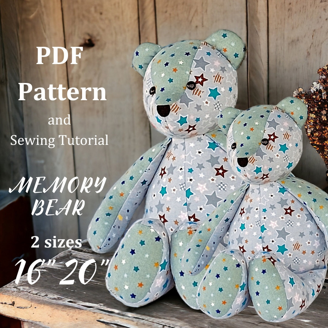Free Pattern Pdf Memory Bear Pattern Easy Simple Memory Bear with Beginner Memory Bear Sewing Pattern Free Printable