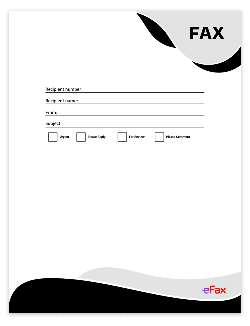 Free Personal Fax Cover Sheets | Efax inside Free Printable Fax Cover Page