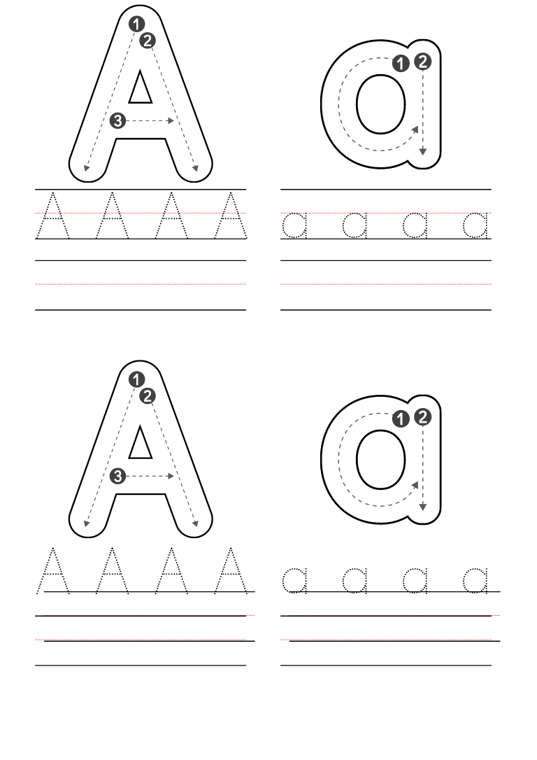 Free Preschool Letter A Worksheets Printable Pdf in Free Printable a Worksheets For Preschoolers