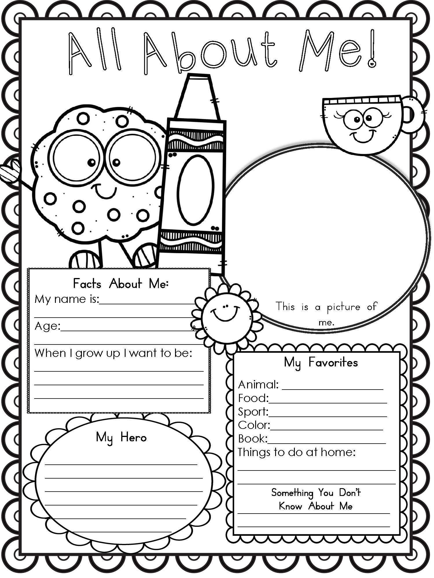 Free Printable All About Me Worksheet - Modern Homeschool Family intended for All About Me Free Printable