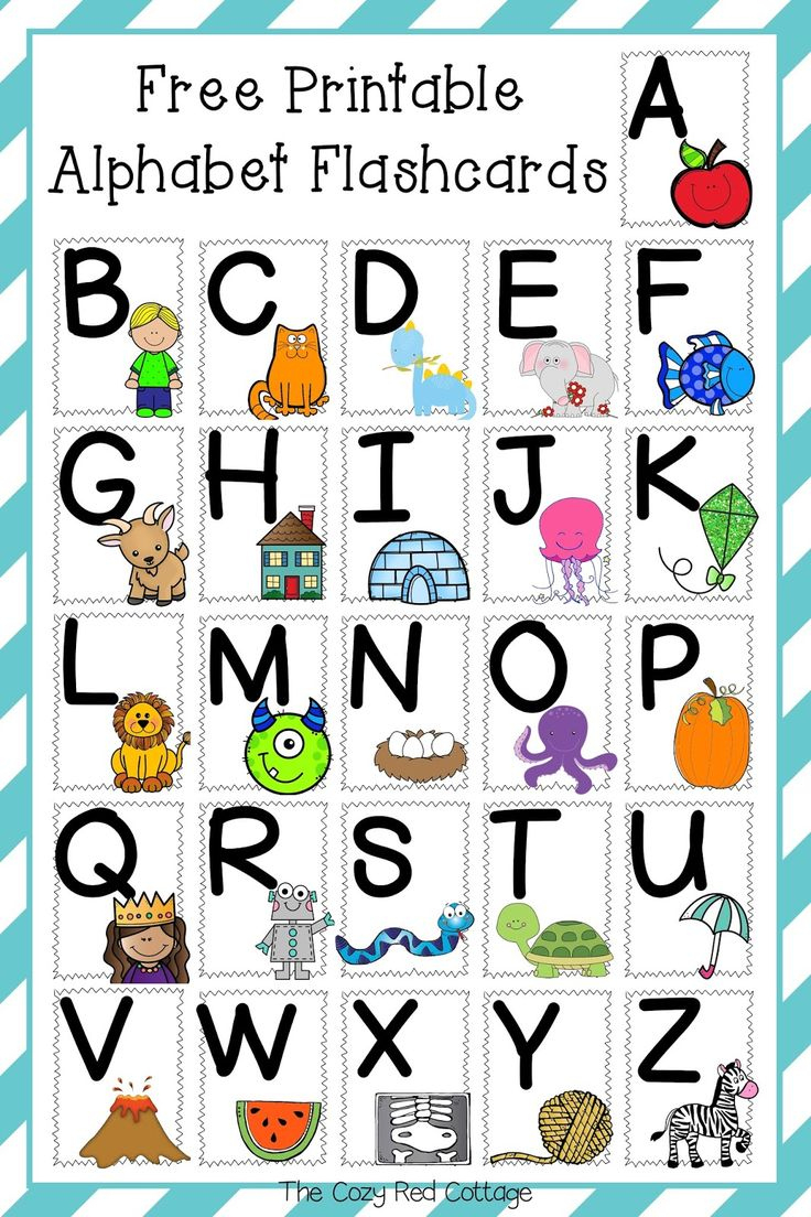 Free Printable Alphabet Flashcards inside Free Printable Flash Cards Alphabet