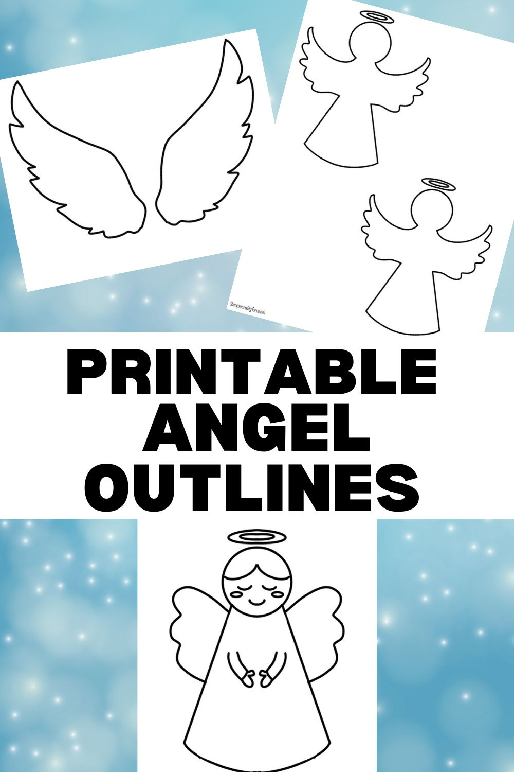 Free Printable Angel Craft Templates - regarding Cut Out Angel Template Printable Free