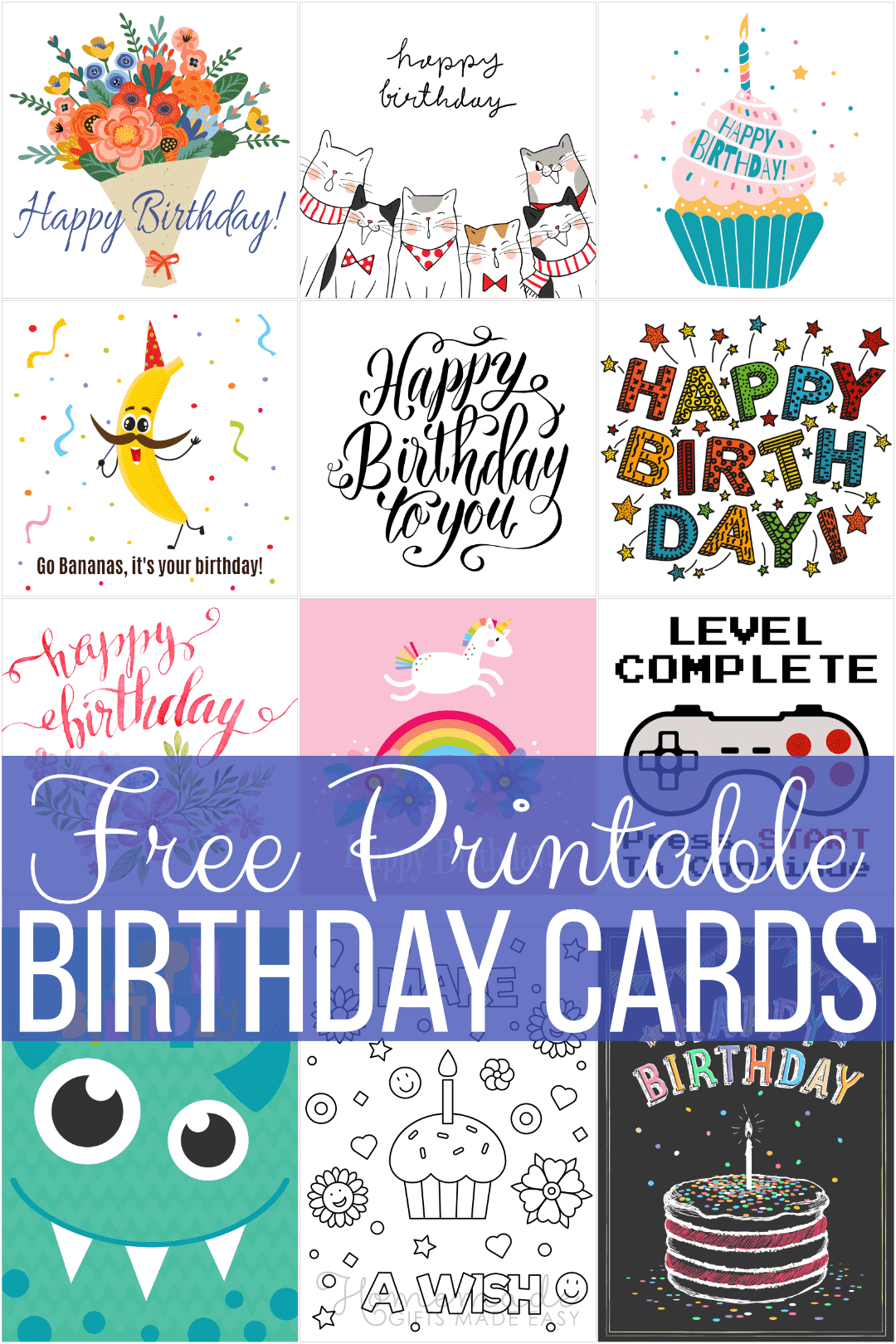 Free Printable Birthday Cards For Everyone inside Free Happy Birthday Cards Printable