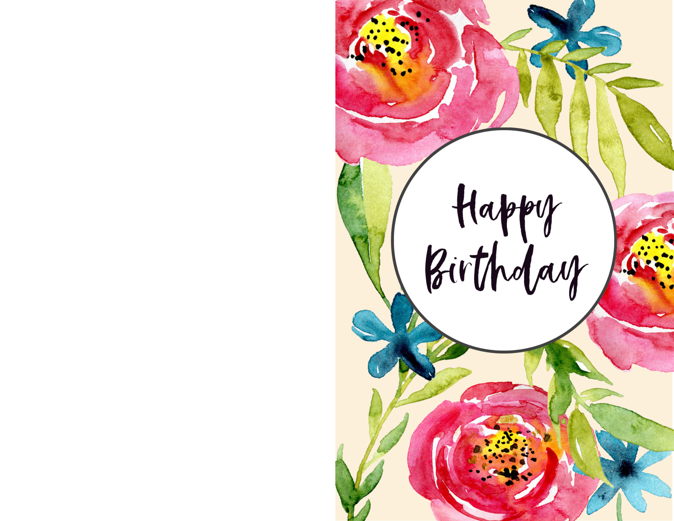 Free Printable Birthday Cards - Paper Trail Design regarding Foldable Free Printable Birthday Cards
