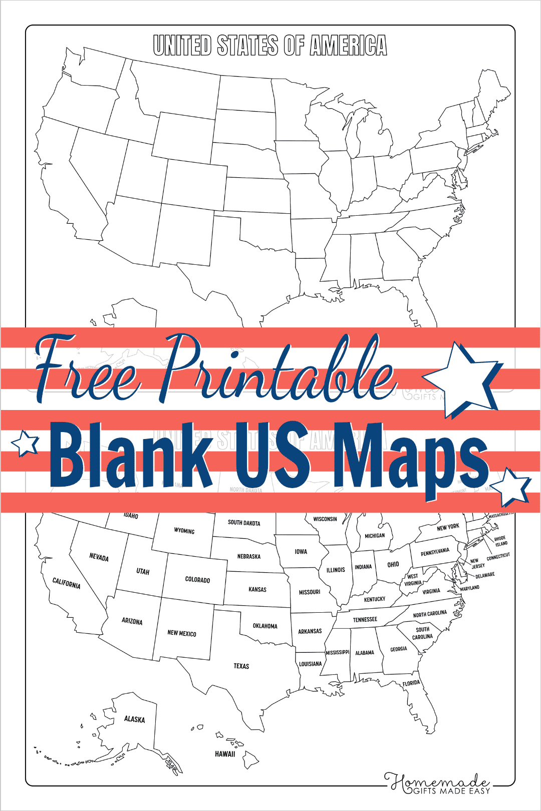 Free Printable Blank Us Map (Pdf Download) within Free Printable United States Map