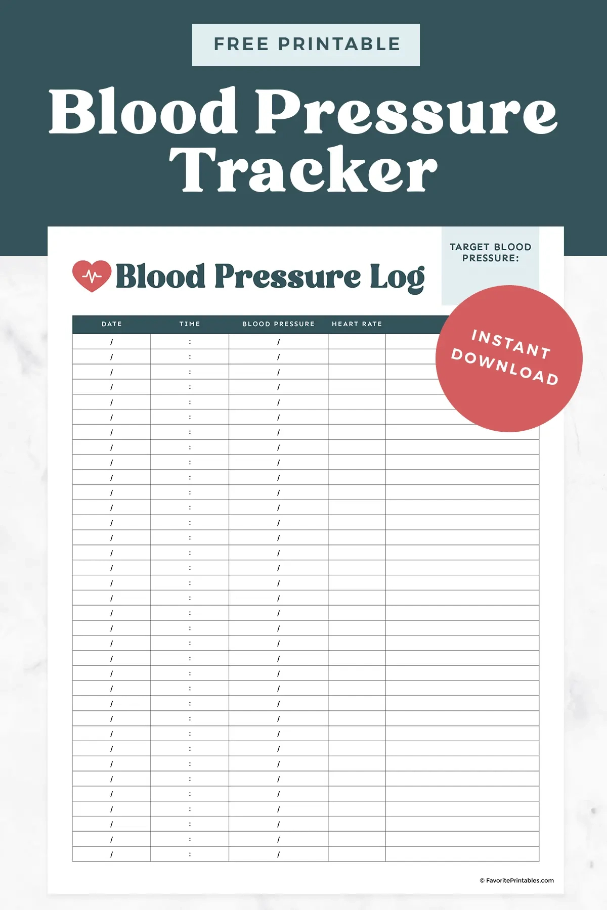 Free Printable Blood Pressure Log - Favorite Printables for Free Printable Blood Pressure Log Sheets