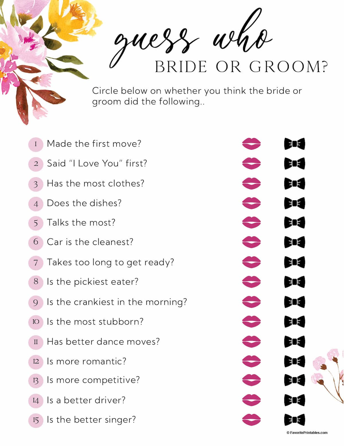 Free Printable Bridal Shower Games - Favorite Printables throughout Wedding Shower Games Printable Free