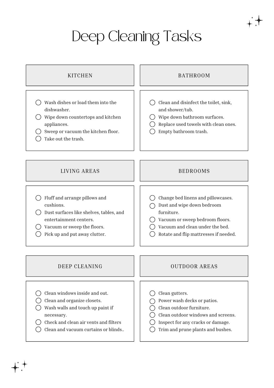 Free Printable Cleaning Checklist Templates | Canva with regard to Professional House Cleaning Checklist Printable