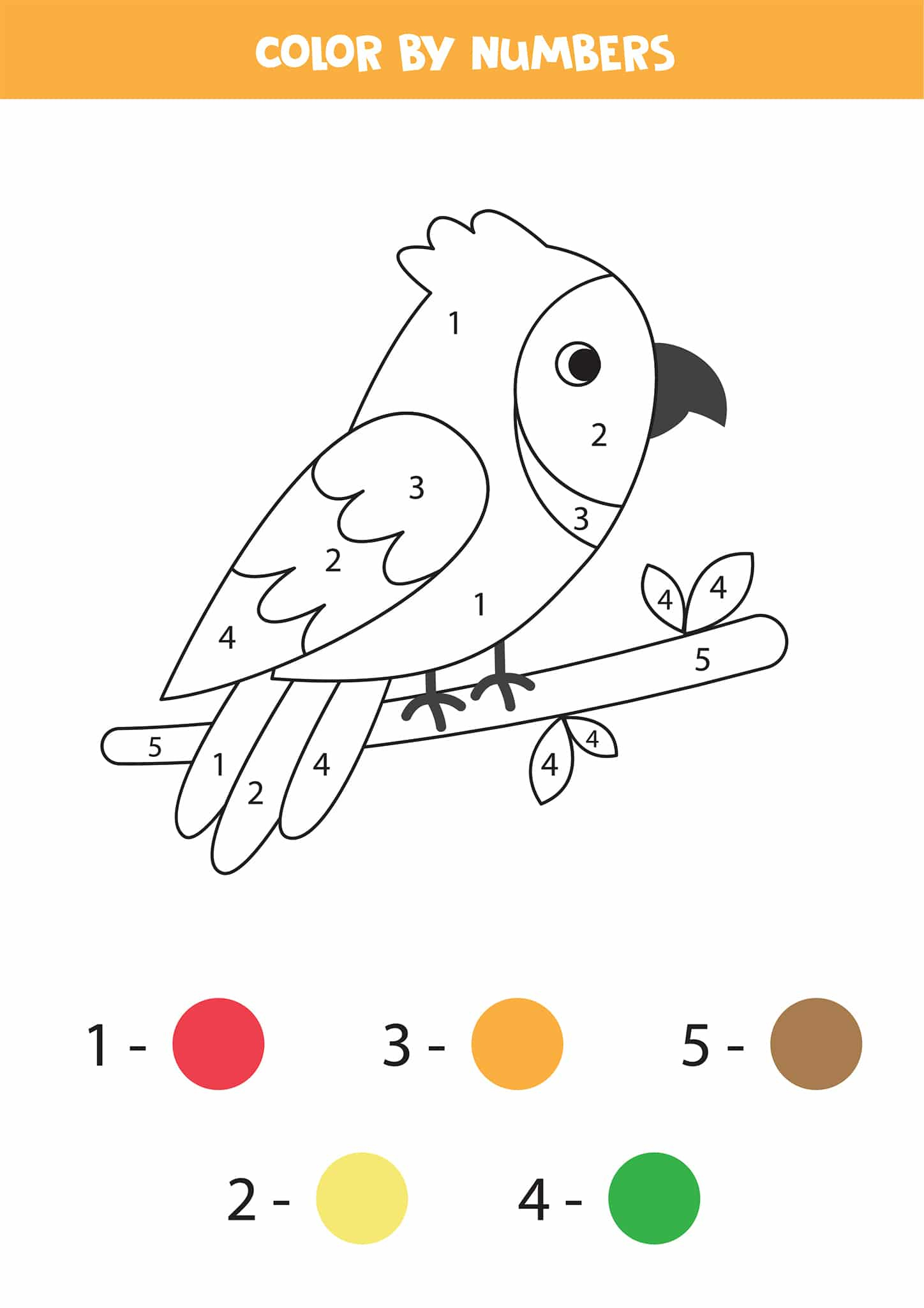 Free Printable Colornumber Worksheets For Kindergarten - Tulamama pertaining to Easy Free Printable Paint By Number
