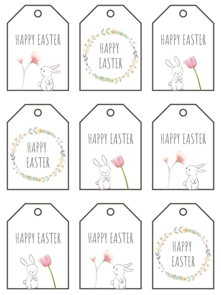 Free Printable Easter Gift Tag Designs For Every Bunny - For Hope with regard to Printable Easter Gift Tags Free