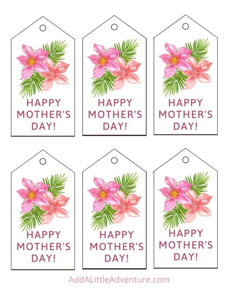 Free Printable Happy Mothers Day Gift Tags Printable Free regarding Mothers Day Gift Tags Free Printable