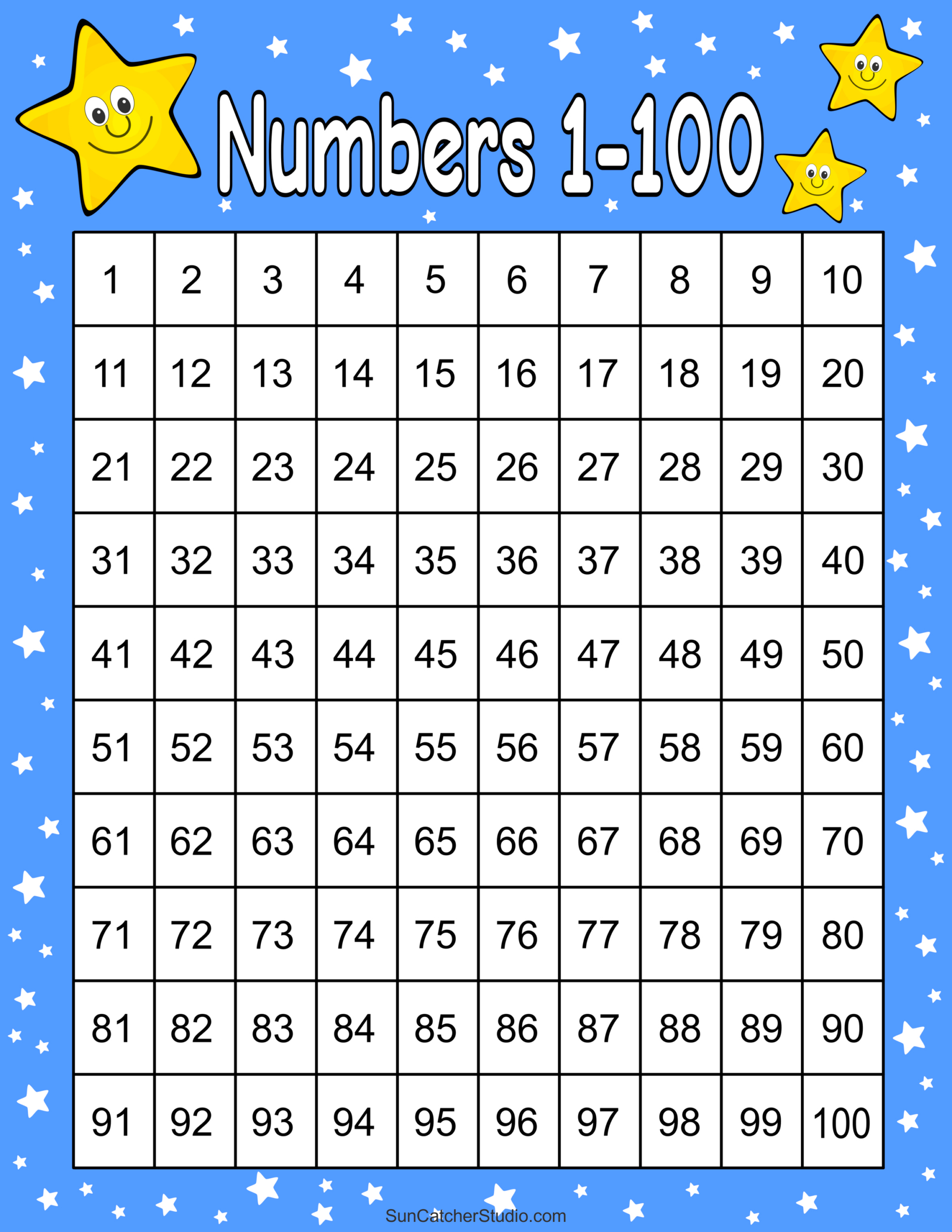 Free Printable Hundreds Charts (Numbers 1 To 100) – Diy Projects for Printable Counting Chart 1-100