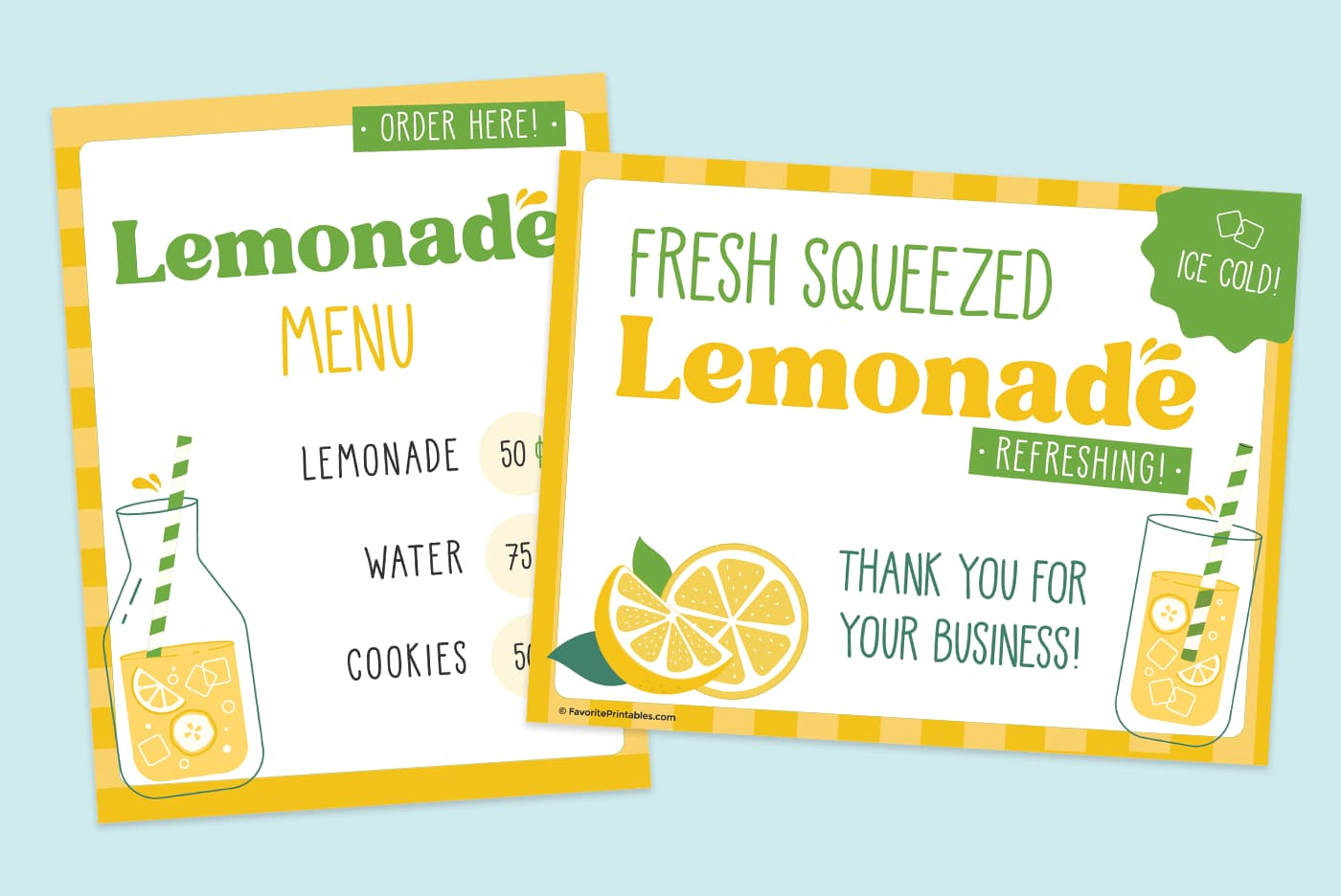 Free Printable Lemonade Stand Sign - Favorite Printables within Lemonade Stand Signs Free Printable