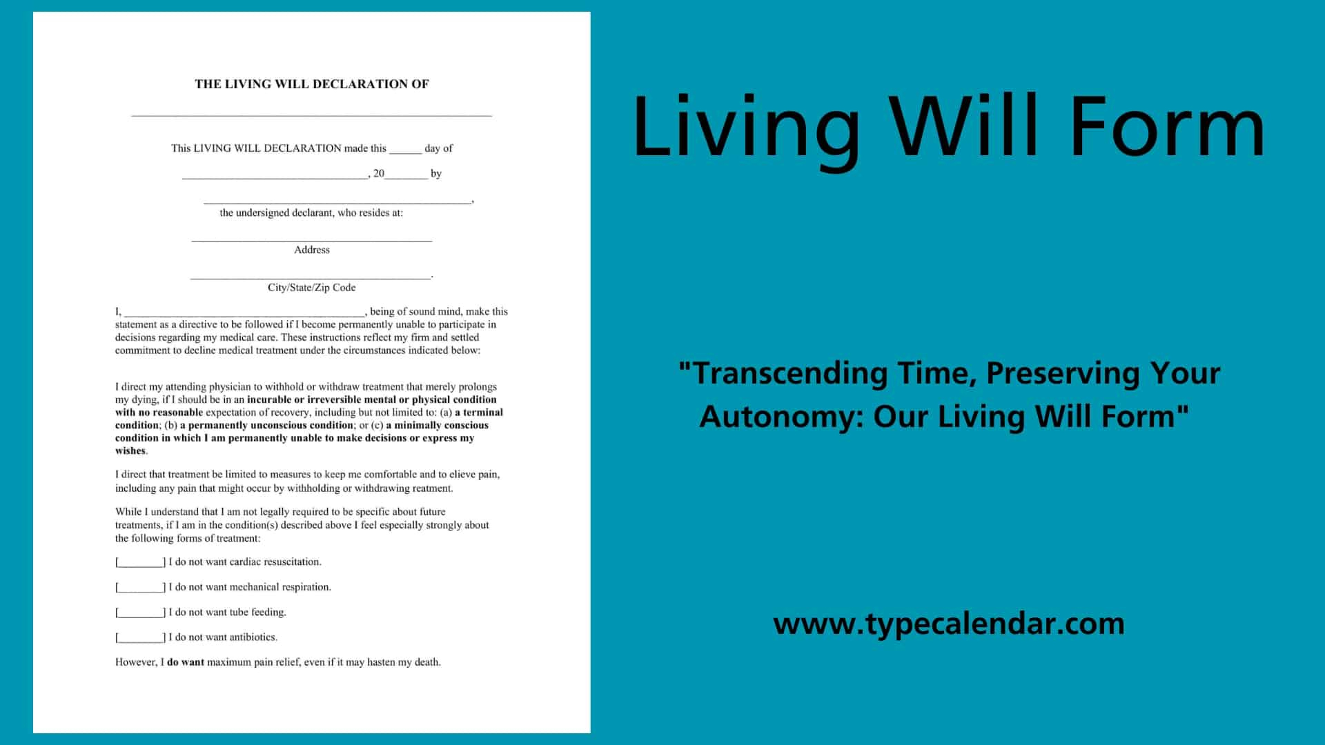Free Printable Living Will Form Templates [Pdf, Word] Health Care in Free Printable Living Will Template