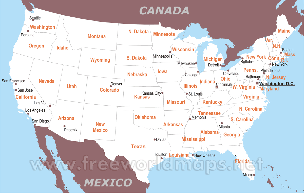 Free Printable Maps Of The United States with regard to Map of Us Printable Free