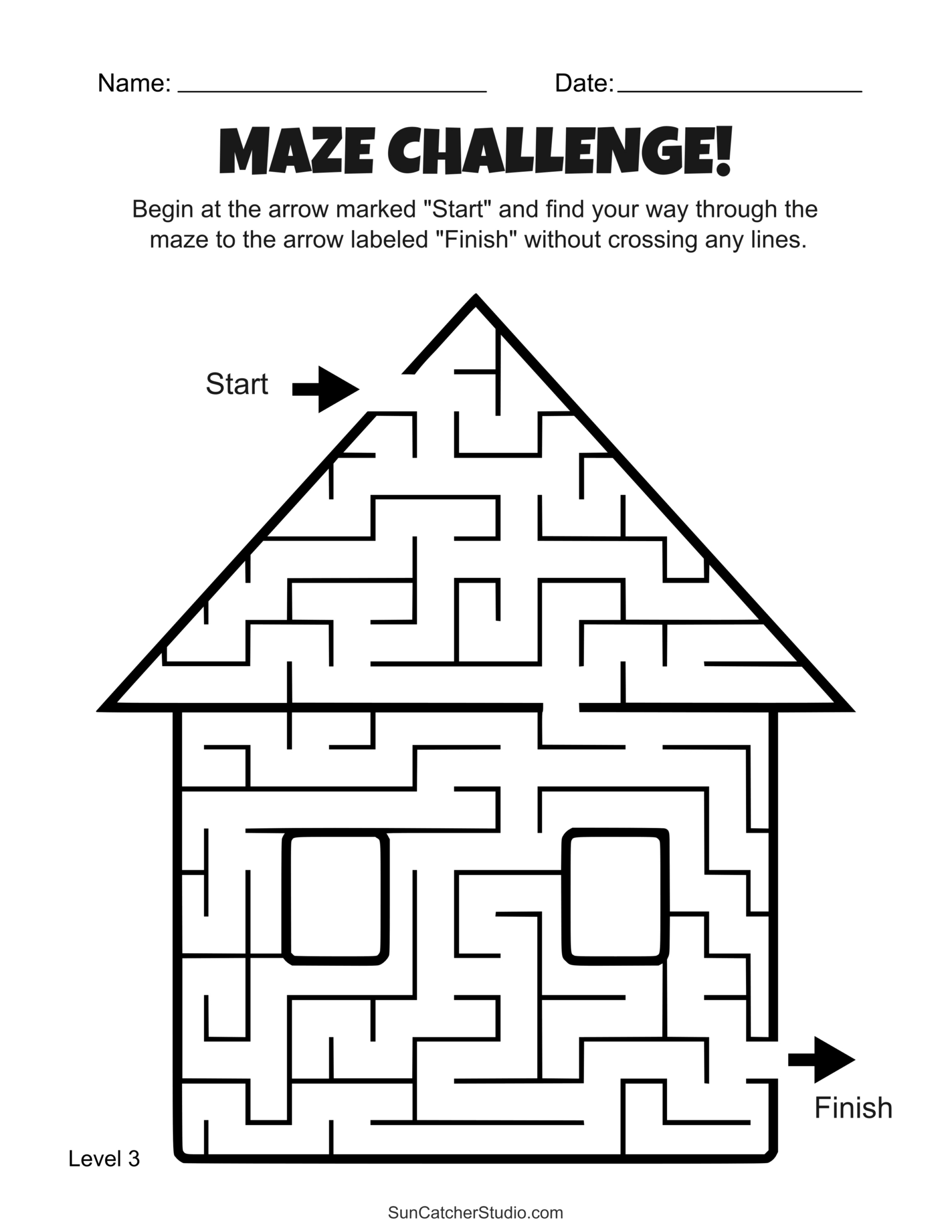 Free Printable Maze Activities And Puzzle Worksheets For Kids within Free Printable Mazes For Kindergarten