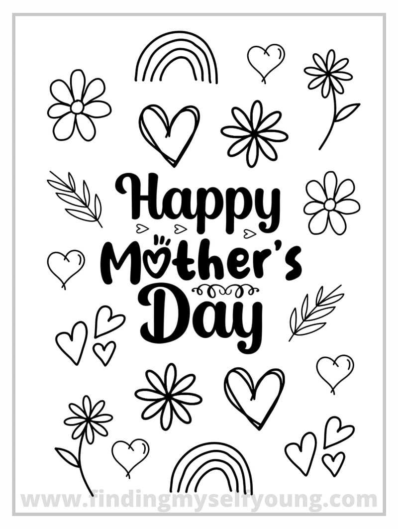 Free Printable Mother'S Day Colouring Card | Finding Myself Young with regard to Mother's Day Card Printable