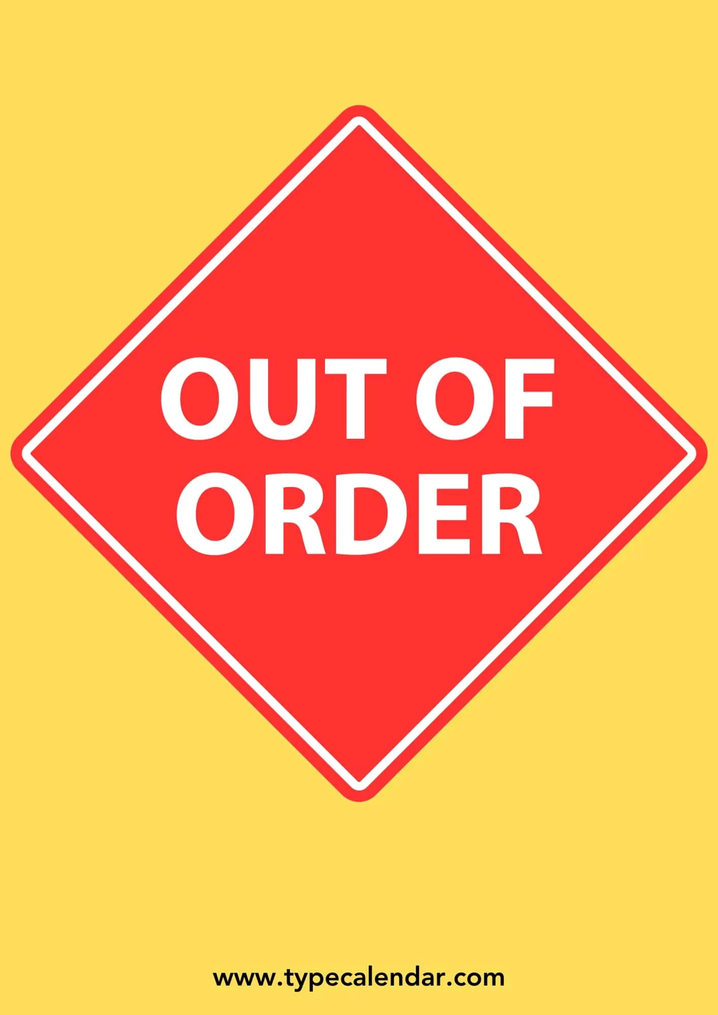 Free Printable Out Of Order Sign Templates [Pdf, Word] Restroom in Out of Order Sign Printable