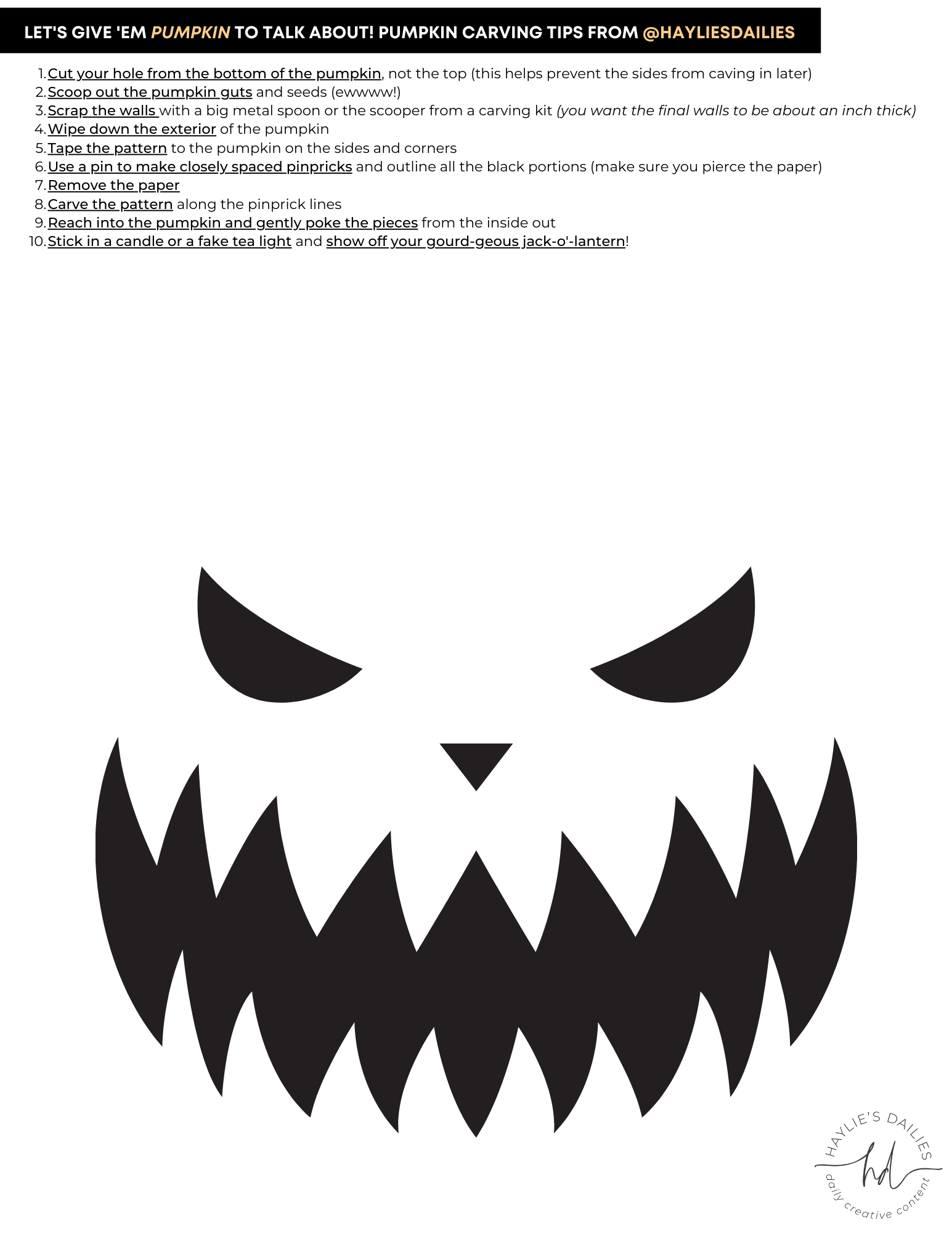Free Printable Pumpkin Carving Patterns For The Most Boo-Tiful intended for Free Printable Pumpkin Face Patterns
