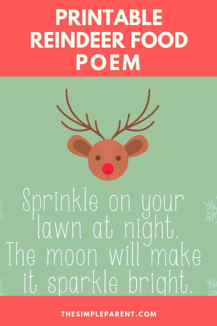 Free Printable Reindeer Food Poem & Farmhouse Bucket Craft - The intended for Reindeer Food Poem Printable Free