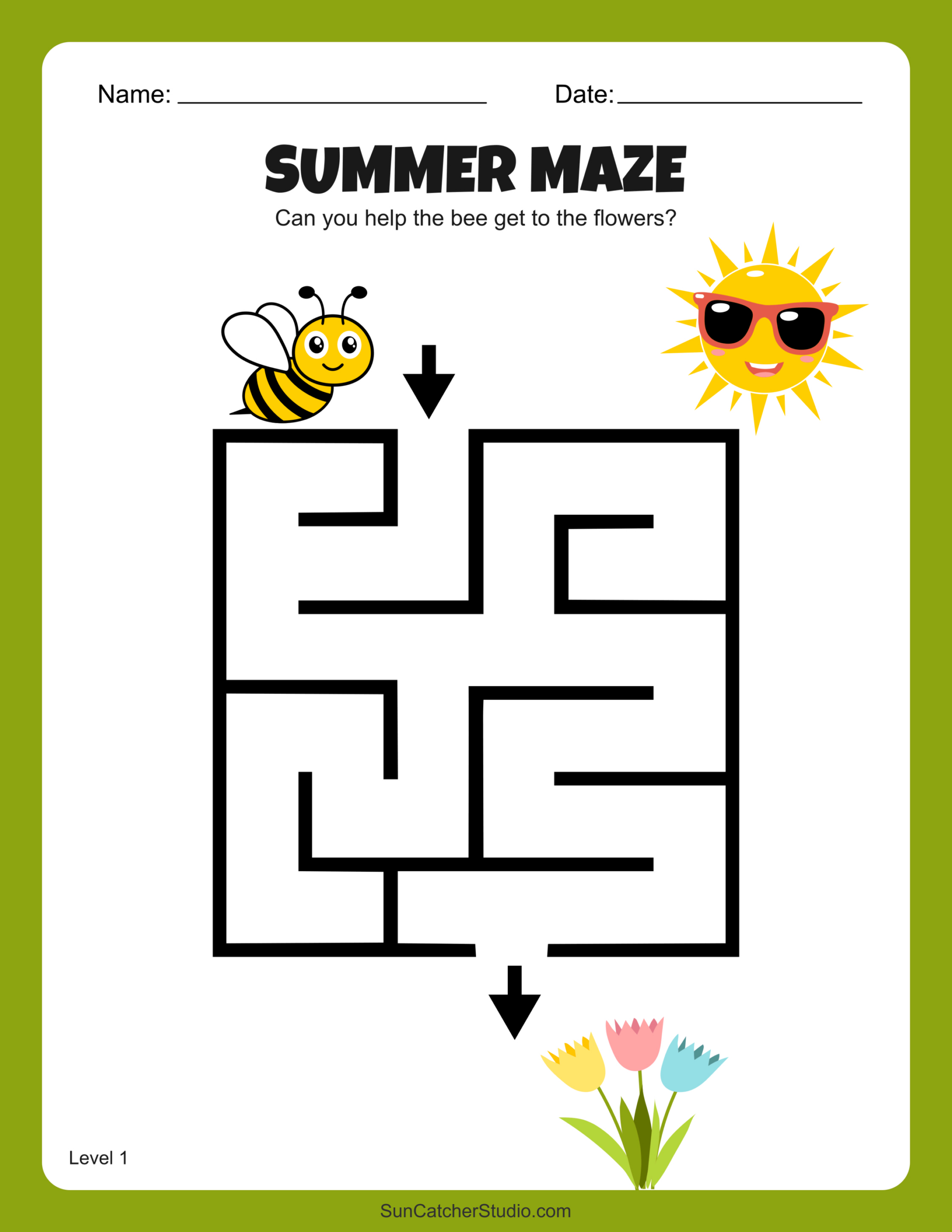 Free Printable Summer Maze Worksheets And Puzzles – Free inside Free Printable Mazes For Kindergarten