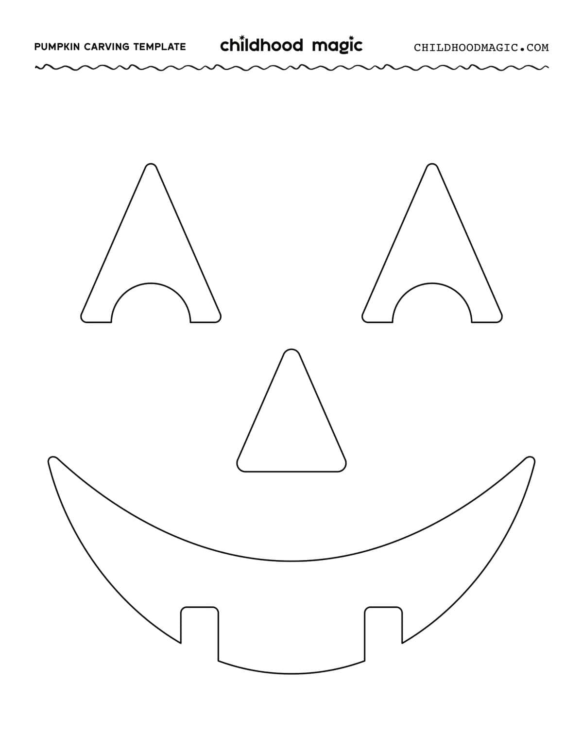 Free Printable Templates For Carving Pumpkins - Childhood Magic inside Jack O Lantern Face Printable