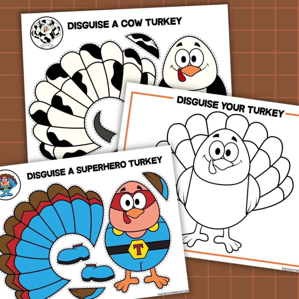 Free Printable Turkey In Disguise Templates To "Hide A Turkey" intended for Disguise A Turkey Free Printable