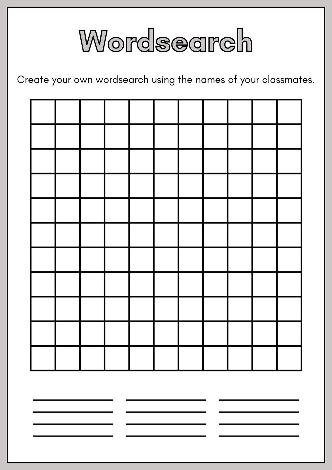 Free Printable Word Search Worksheet Templates | Canva regarding Free Word Search Generator Printable
