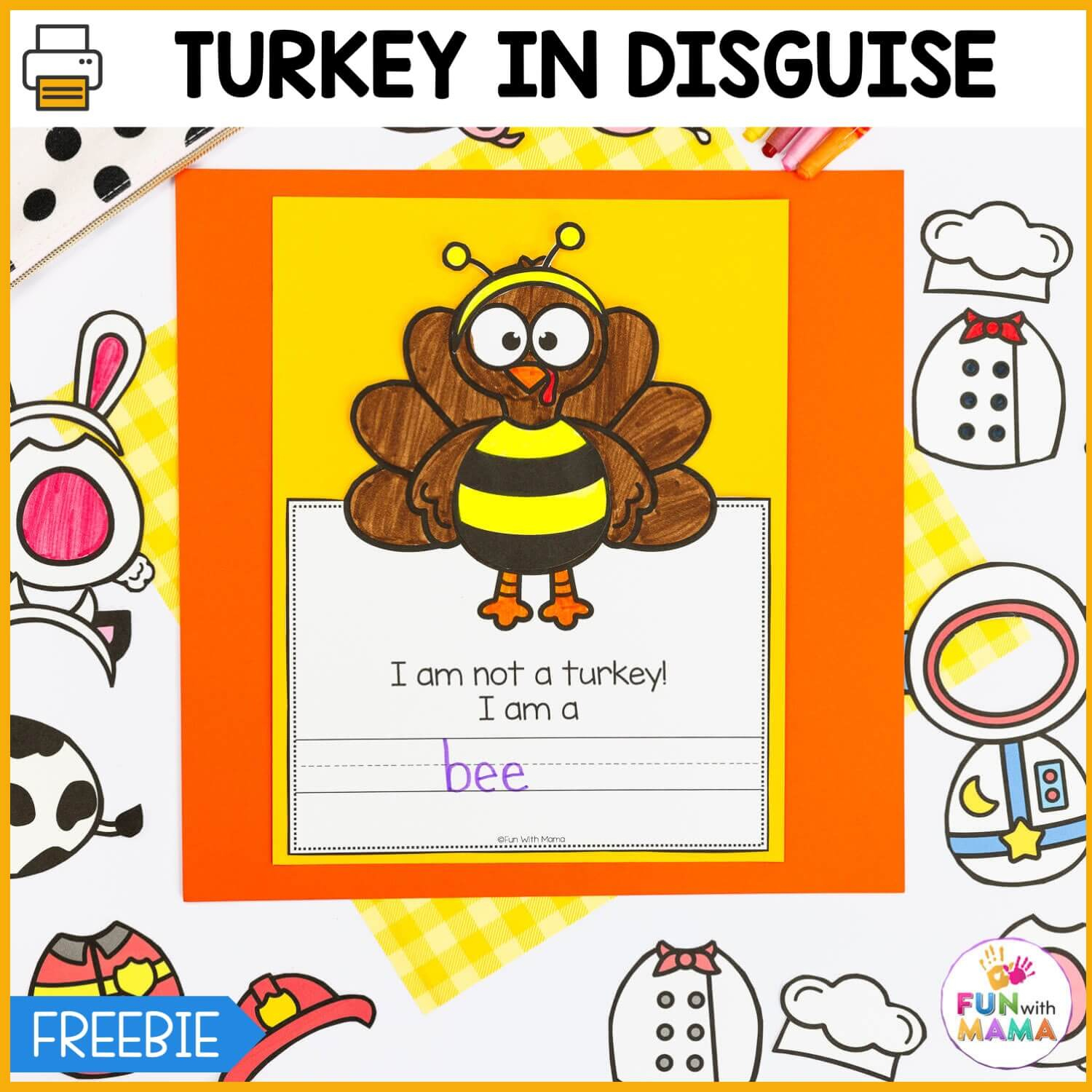 Free Turkey In Disguise Project Template with regard to Disguise A Turkey Free Printable