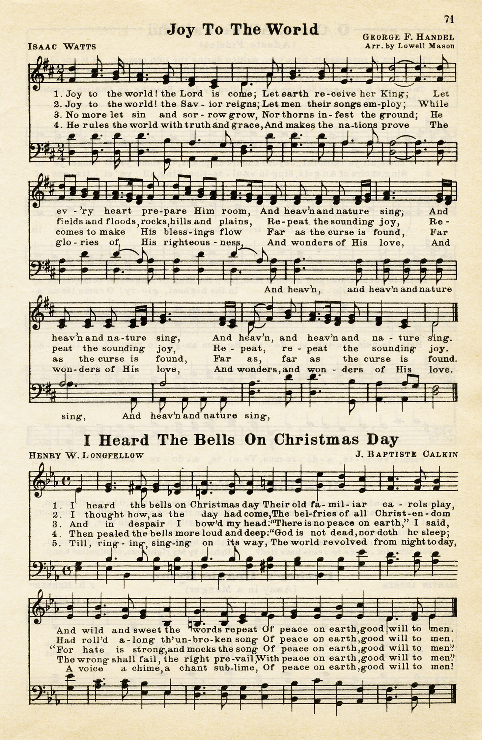 Free Vintage Image ~ Christmas Hymns - The Old Design Shop with Vintage Christmas Music Sheet Printable
