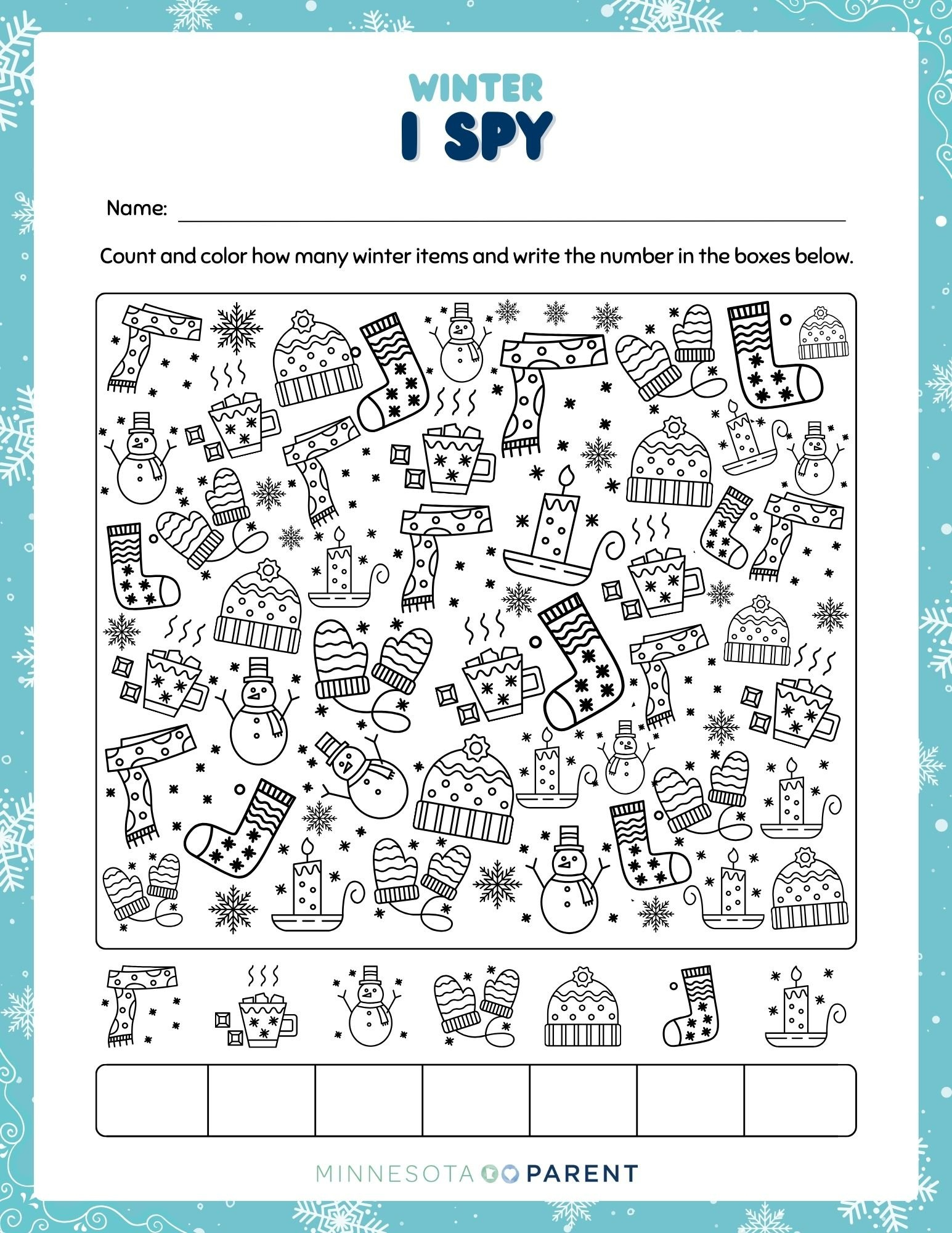 Free Winter Printables And Activity Pages For Kids - Minnesota Parent inside Free Printable Activity Sheets