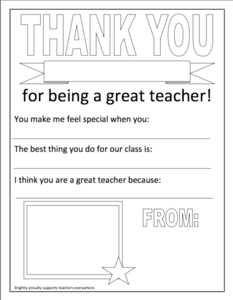 Fun And Easy Printables For Teacher Appreciation Week | Brightly regarding Printable Cards For Teacher Appreciation Week