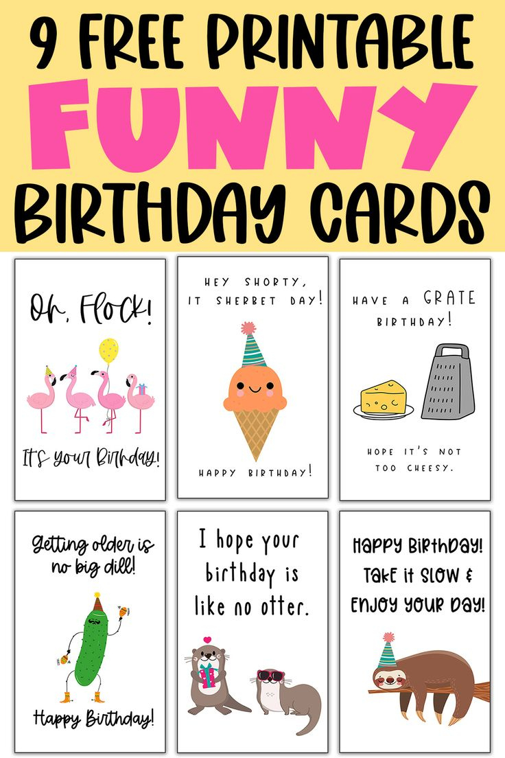 Funny Homemade Birthday Cards - 9 Free Printable Funny Birthday Cards for Free Printable Funny Birthday Cards For Adults