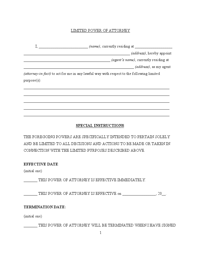 Get Free Power Of Attorney Forms | Fillable Poa Templates regarding Power of Attorney Printable Form
