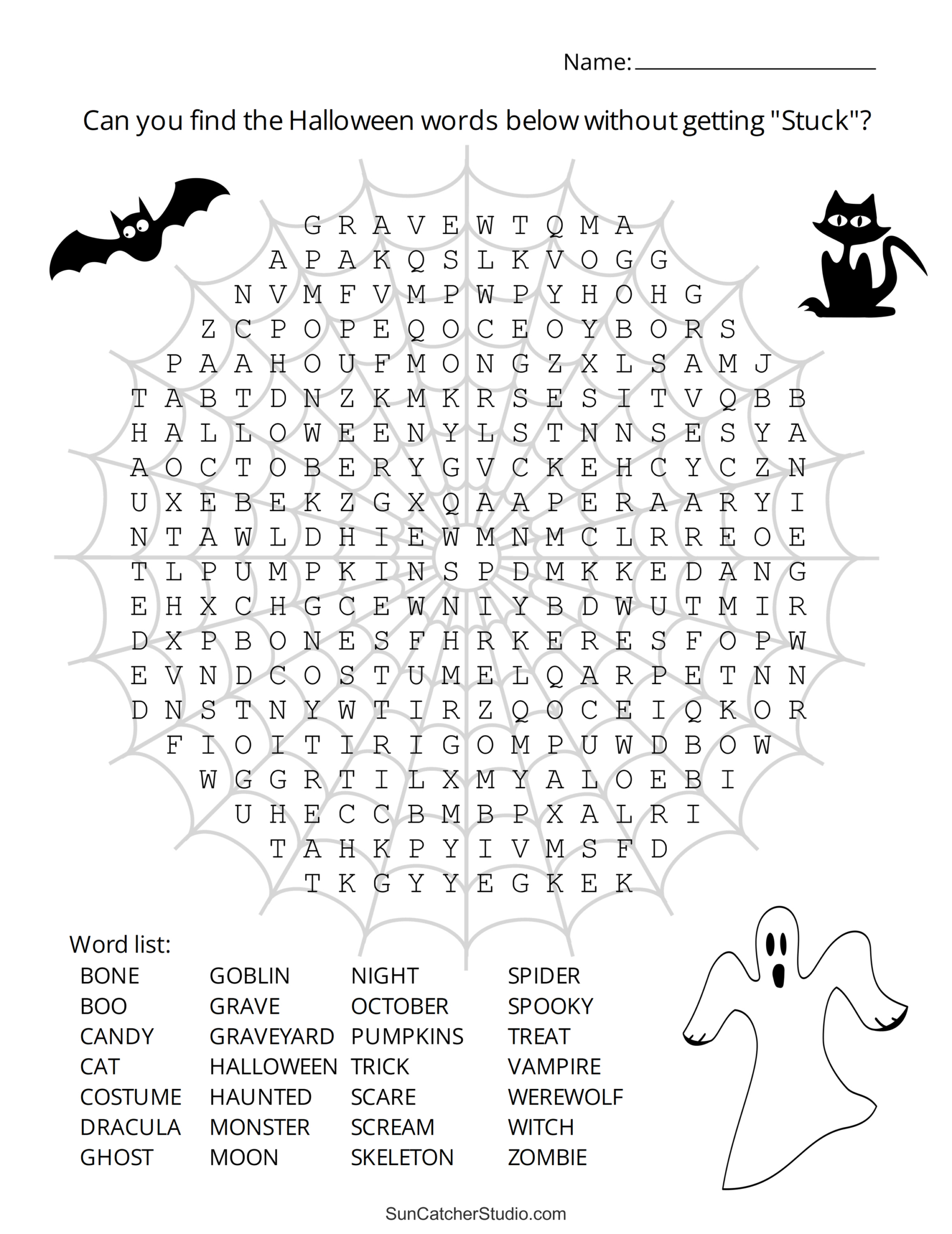 Halloween Word Search (Free Printable Puzzles) – Free Printables pertaining to Halloween Word Search Puzzles Printable