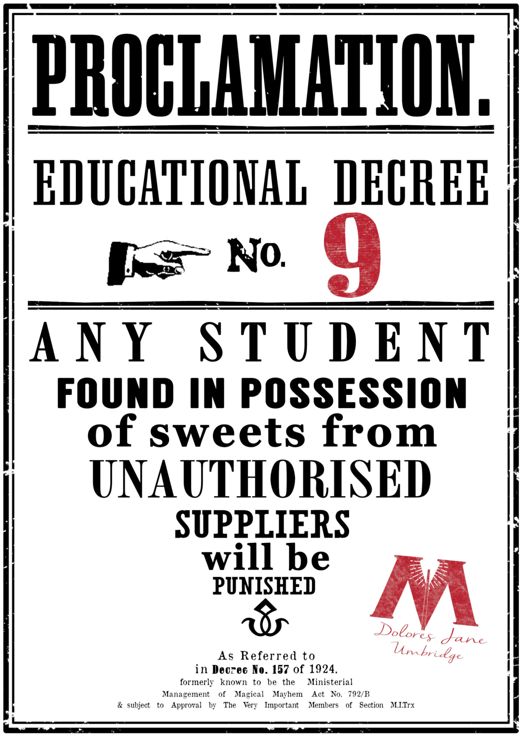 Harry Potter Educational Decrees {Free Printables} - Paper Trail throughout Educational Proclamations Harry Potter Printable Free