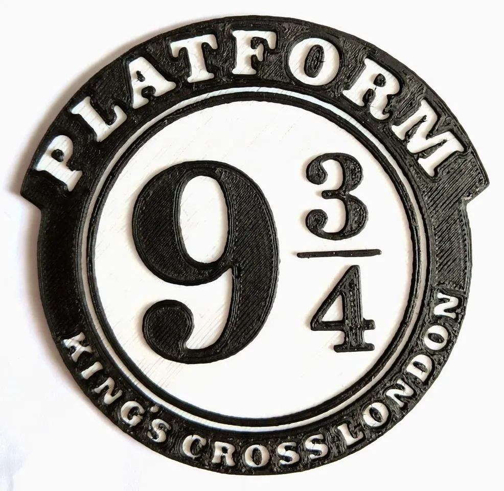 Harry Potter: Platform 9 & Three Quarter - Plaque & Keyring Von with Harry Potter 9 3 4 Sign Printable