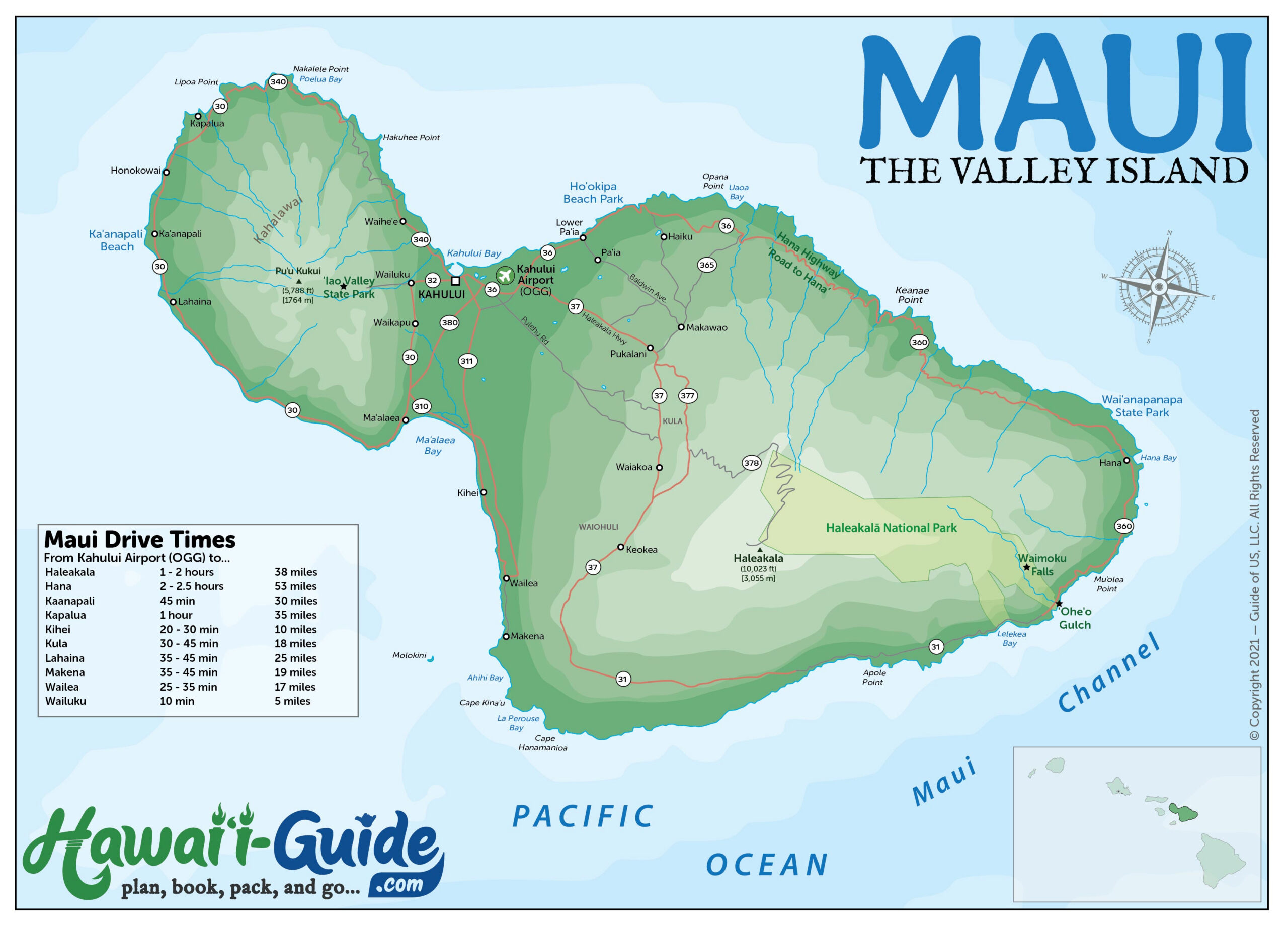 Hawaii Travel Maps | Downloadable & Printable Hawaiian Islands Map in Printable Map Of Maui Hawaii