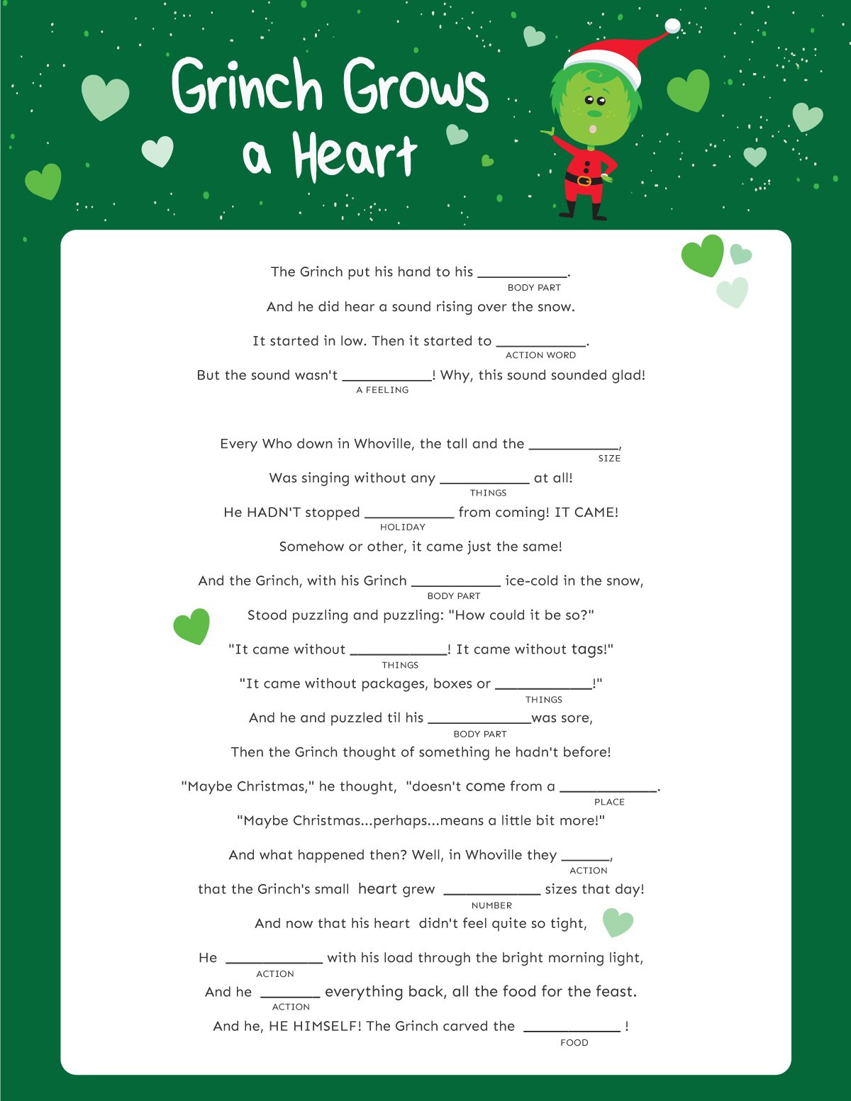 Hilarious Christmas Mad Libs {Free Printable} - Play Party Plan with regard to Short Funny Christmas Skits Free Printable