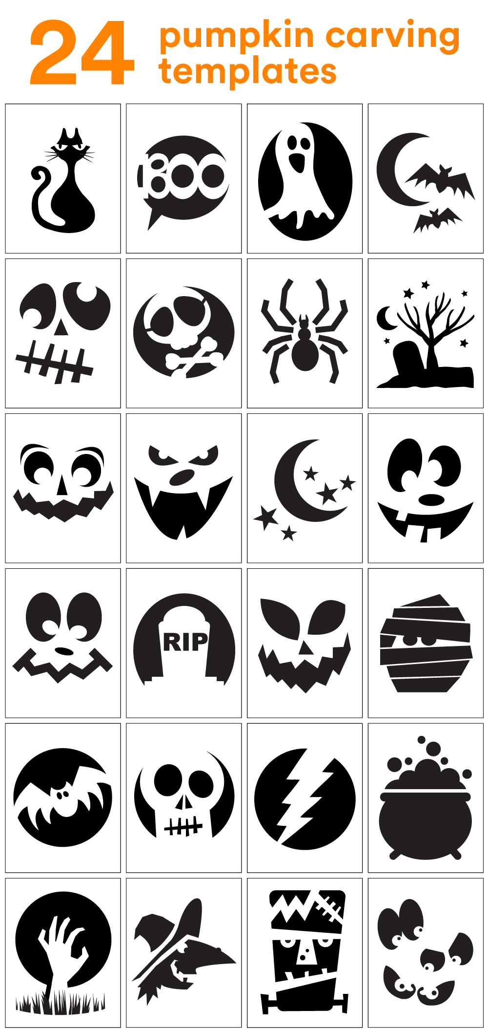 How To Carve The Coolest Pumpkin On The Block (Carving Stencils for Free Pumpkin Carving Stencils Printable