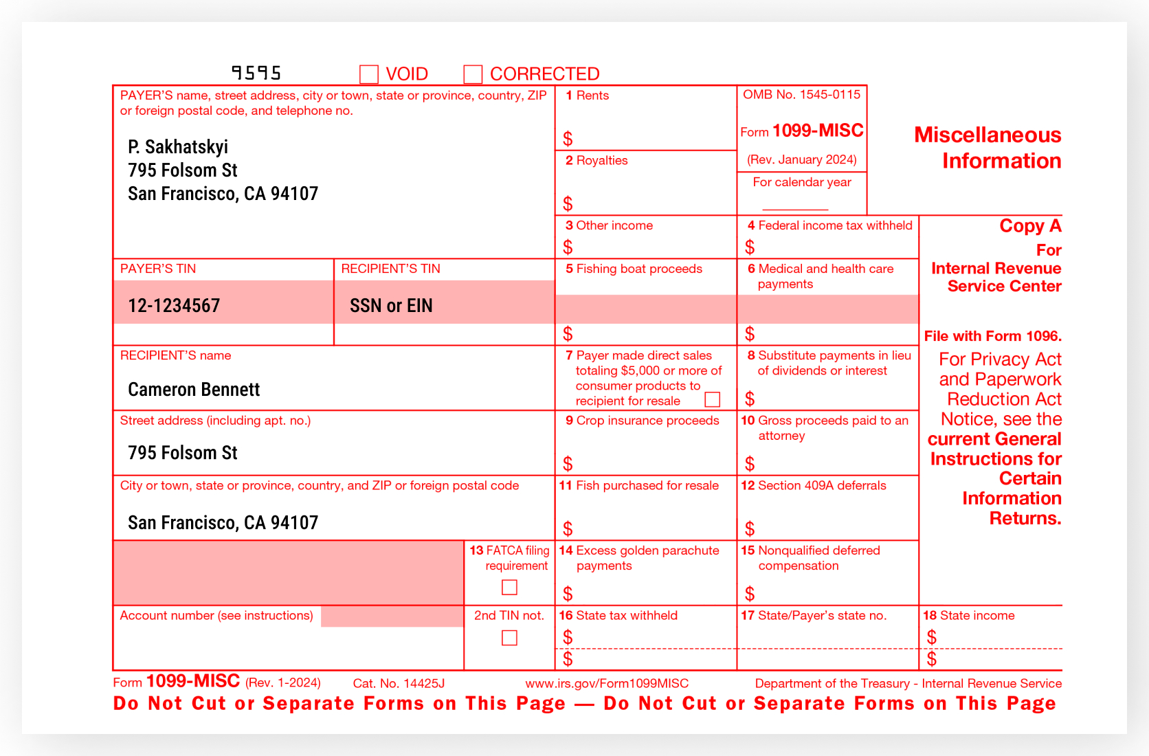 How To Fill Out Irs 1099-Misc Form Pdf 2025 | Pdf Expert in Printable 1099 Form Independent Contractor